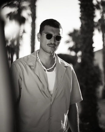 Italian Influencer Marco Fantini in his favorite pair of Leisure Society shades on Instagram