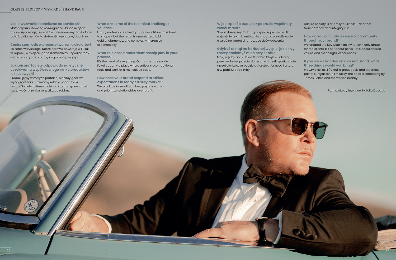 Shane Baum Featured in Glasses Project Magazine
