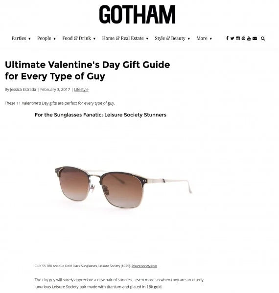 Club 55 featured in Gotham Magazine’s Valentines Day Gift Guide