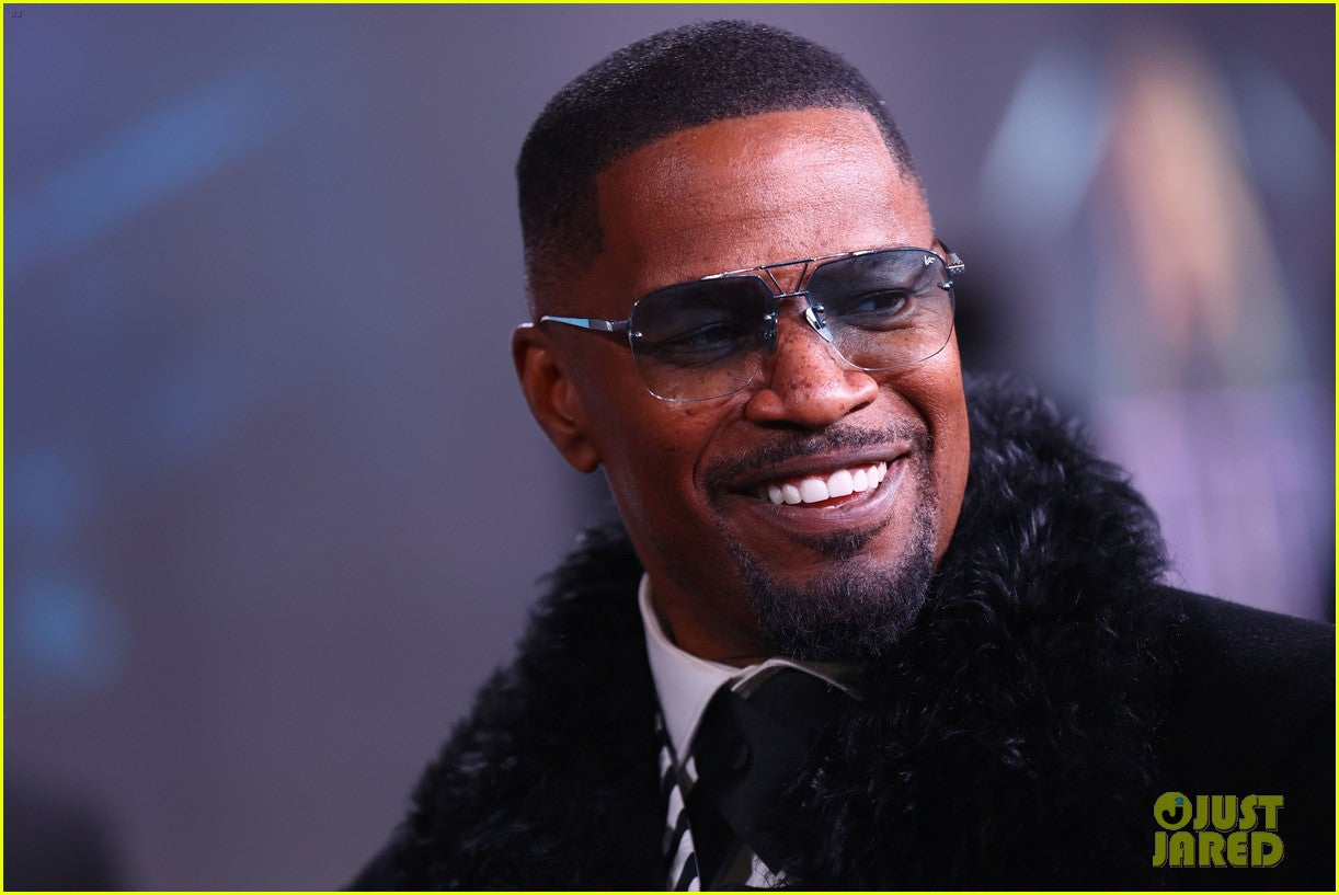 Jamie Foxx Wearing Leisure Society at 'Back In Action' Movie Premiere