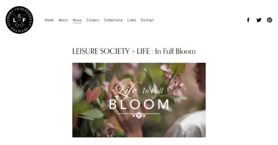 Leisure Society’s Life: In Bloom Campaign featured on Luxury Eyewear Forum