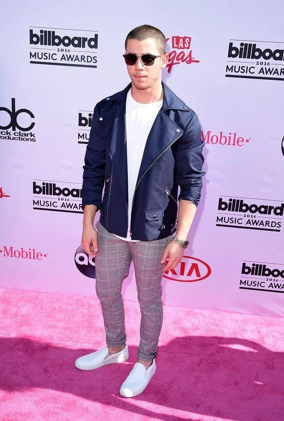 Nick Jonas wearing Leisure Society