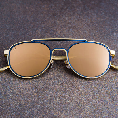 Clairaut in 24K Gold/Navy (The Vault)