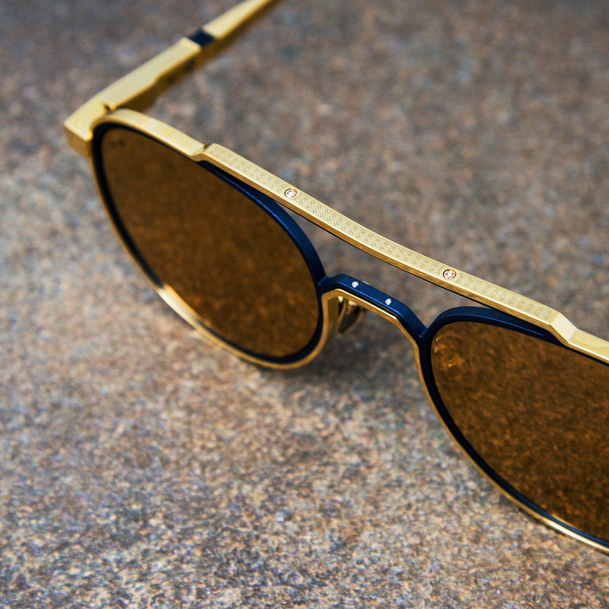 Clairaut in 24K Gold/Navy (The Vault)